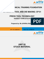 Nettur Technical Training Foundation Diploma in Tool and Die Making-Cp 01 Press Tool Technology