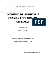 Informe de Auditoria de Sistemas Efe Sac-1