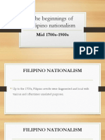 The Beginnings of Filipino Nationalism: Mid 1700s-1900s