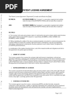 Patent License Agreement Model