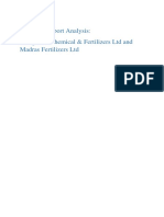 Financial Report Analysis: Mangalore Chemical & Fertilizers LTD and Madras Fertilizers LTD