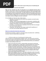 1-A) Collecting Information or Data Is Just One Part of The Process of Monitoring and Evaluation. What Is Meant by Data Analysis?