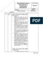 Evaluación Conformidad NOM 020 2011