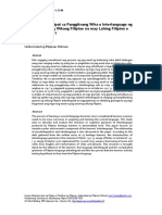 Panimulang Pagsipat Sa Panggitnang Wika o Interlanguage PDF