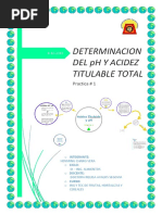 DETERMINACIÓN DE PH y ACIDEZ TITULABLE TOTAL