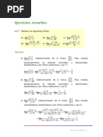 Ejercicios Resueltos de Limites