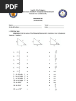 Test Paper in Trigo