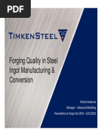 Forging Quality in Steel Ingot Manufacturing & Conversion