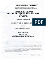 2019 Notes On Legal and Judicial Ethics by Prof. Erickson H. Balmes