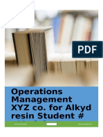 Operations Management XYZ Co. For Alkyd Resin Student # Module #