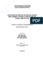 Application of Vertical Axis Helical-Shaped Wind Turbine To Power A Stand-Alone Led Street Lamp in Tplex