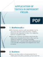 Application of Statistics in Different Fields