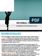 Informal Fallacy: Compiled By: Dr. Clive Alvyn N. Ocon