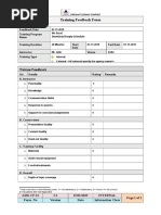 Training Feedback 20190329