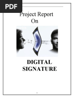 Project Report On: Digital Signature