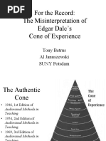 For The Record: The Misinterpretation of Edgar Dale's Cone of Experience