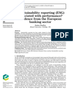 Is Sustainability Reporting (ESG) Associated With Performance? Evidence From The European Banking Sector