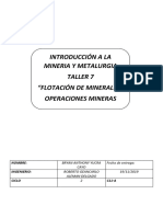 Taller 7 Flotacion de Minerales