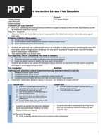 Direct Instruction Lesson Plan Template