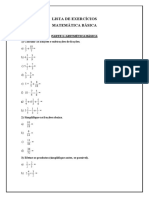 Lista de Diagnóstico - Matemática Instrumental