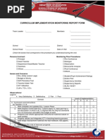 Depedbats Cid F 013 Curriculum-Implementation-Monitoring-Report-Form