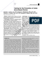 Online First Online First: Proprioceptive Training For The Prevention of Ankle Sprains: An Evidence-Based Review