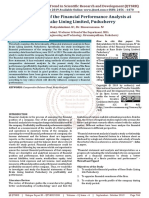 An Evaluation of The Financial Performance Analysis at Rane Brake Lining Limited, Puducherry