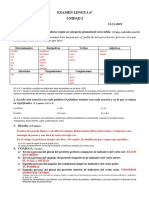 Examen Lengua 6ºA Unidad 2 CORRECCIÓN