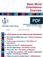 Basic Moral Orientations: University of San Diego