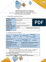 Guía de Actividades y Rúbrica de Evaluación - Tarea 1 - Acercamientos Al Conocimiento.