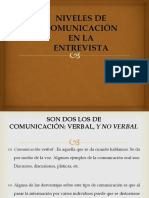 Niveles de Comunicacion en La Entevista