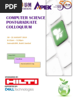 Computer Science Postgraduate Colloquium: 20 - 22 AUGUST 2019 8:15am - 5:30pm Sains@USM, Bukit Jambul