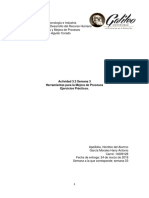 Actividad 3.3. Semana 3 Herramientas para La Mejora de Procesos