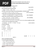 Unit-Iii: 7. The Tag Is Used To Create Dropdown List Box in HTML Is