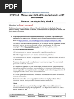 Environment Distance Learning Activity Week 4: ICT60115 Advanced Diploma of Information Technology