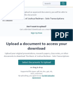 Upload A Document To Access Your Download: The Music of Joshua Redman - Solo Transcriptions