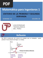 Semana 15 Ses 30 Criterio de La Primera y Segunda Derivada