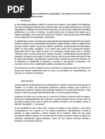 Algunas Reflexiones para La Prehistoria y Arqueología: "Las Mujeres en La Construcción de La Historia". Sanchez Liranzo