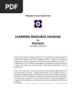 PSHS RESEARCH Learning Resource Package 2016-07-04 PDF