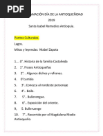 Programación Día de La Antioqueñidad