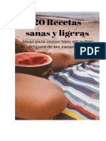 20 Recetas Sanas y Ligeras para Despues de Las Vacaciones