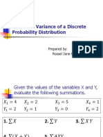 Mean and Variance