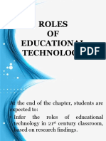 Roles of Educational Technology