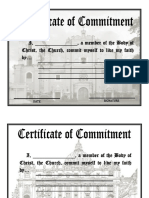 Certificate of Commitment