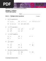 Emac Gold 2e Year 9 Ots Tests ch7 Indices Test B