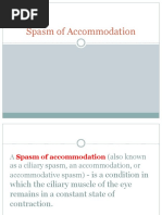 Spasm of Accommdation