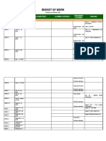 BUDGET of WORK Reading and Writing