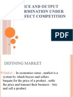 Price and Output Determination Under Imperfect Competition