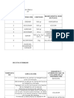 Receta Estandar