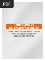 Protocolo de Actuación y Atención Ante Casos de Violencia Contra Niñas y Adolescentes en Espacios Educativos